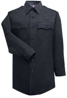 20W9586 Mens 100% Wool LAPD Navy Long Sleeve Shirt-Flying Cross