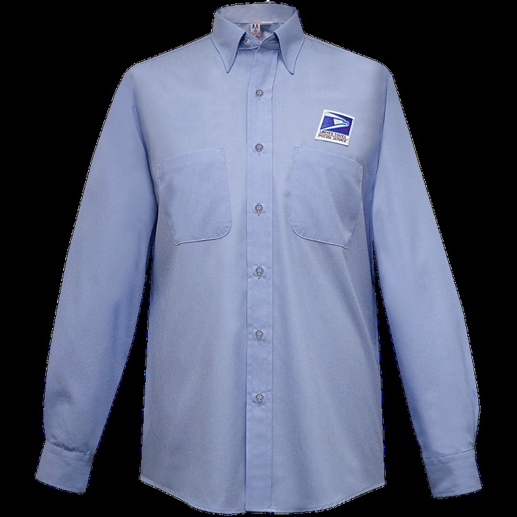 Usps Letter Carrier 65% Poly/35% Cotton Men&#8216;s Long Sleeve Shirt-