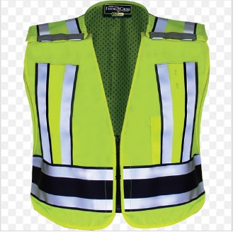 Hi&#45;Vis Yellow Pro Series Safety Vest w/3m&#8482; &#38; Plain Wrap Band-Flying Cross