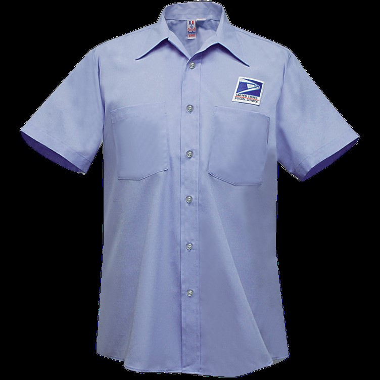 Usps Letter Carrier 65&#37; Poly/35&#37; Cotton Men&#39;s Short Sleeve Shirt-FB