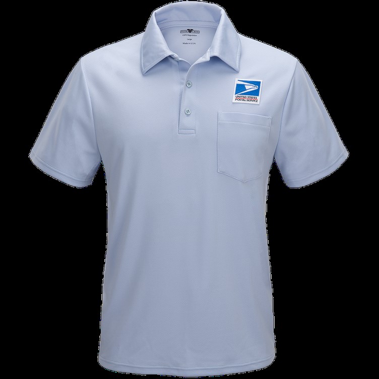 Usps Letter Carrier 100% Poly Male Ss Performance Polo Shirt-