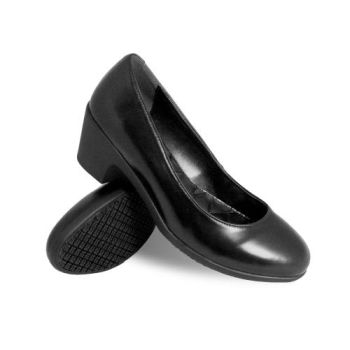 Genuine Grip Women Slip-Resistant Dress Pump Shoes #8400 - Black-Genuine grip