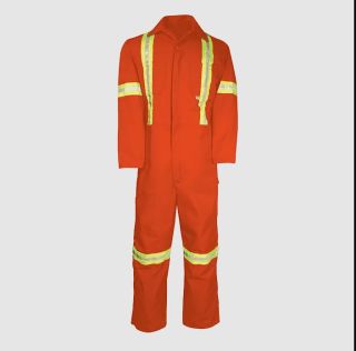 COVERALLS WITH ZIPS LEG BOTTOM-