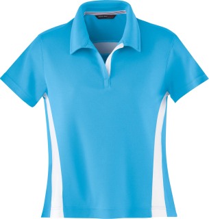 Ladie&#8216;s Polyester Pique Polo With Stripe-