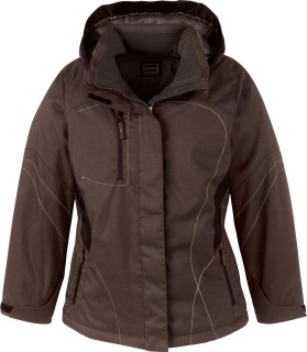 Ladie&#8216;s Two-Tone Textured Insulated Jacket With Hood-